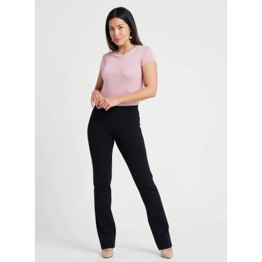 BETABRAND Straight Leg Classic Black Pull On Yoga Work Pants Size P-XS Petite